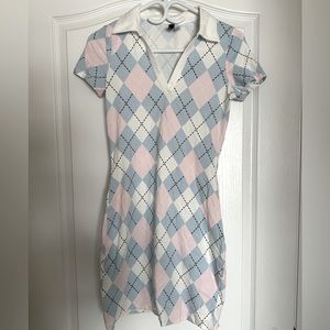 Collared jersey dress